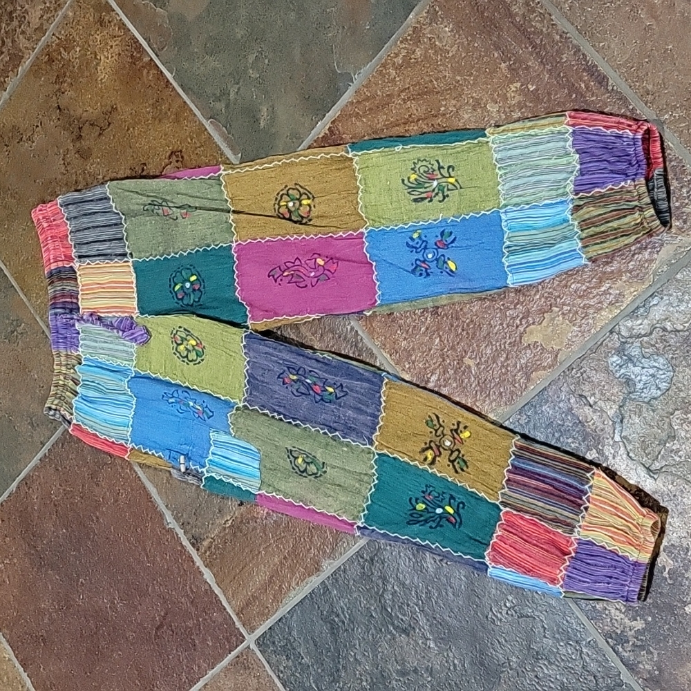 Rising International Patchwork Side Pocket Hippie… - image 1